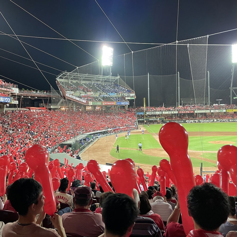 マツダスタジアムでカープを応援